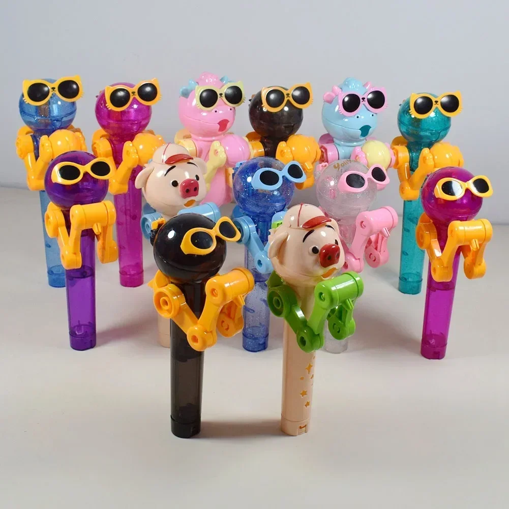 Lollipop Robot Holder 1pc Creative Lollipop Robot Holder Dinosaur Eat Lollipop Pop Ups Case Candy Storage Cool Toy Party Favors Gifts Kids