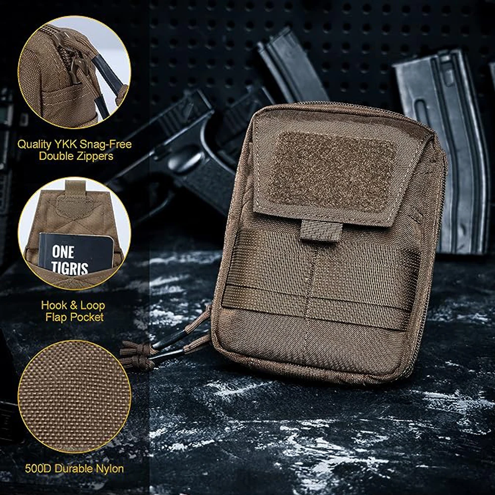 ONETIGRIS MOLLE 파우치 전술 주최자 의료용 포켓 가제트 EDC 유틸리티 응급 처치 키트 가방 캠핑 치료 응급 파우치