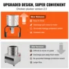 19361-2d58b6.jpg SucceBuy Chicken Plucker Machine 20inch Diameter Stainless Steel Drum 108 Soft Fingers 500W Poultry Plucking Debris Collection