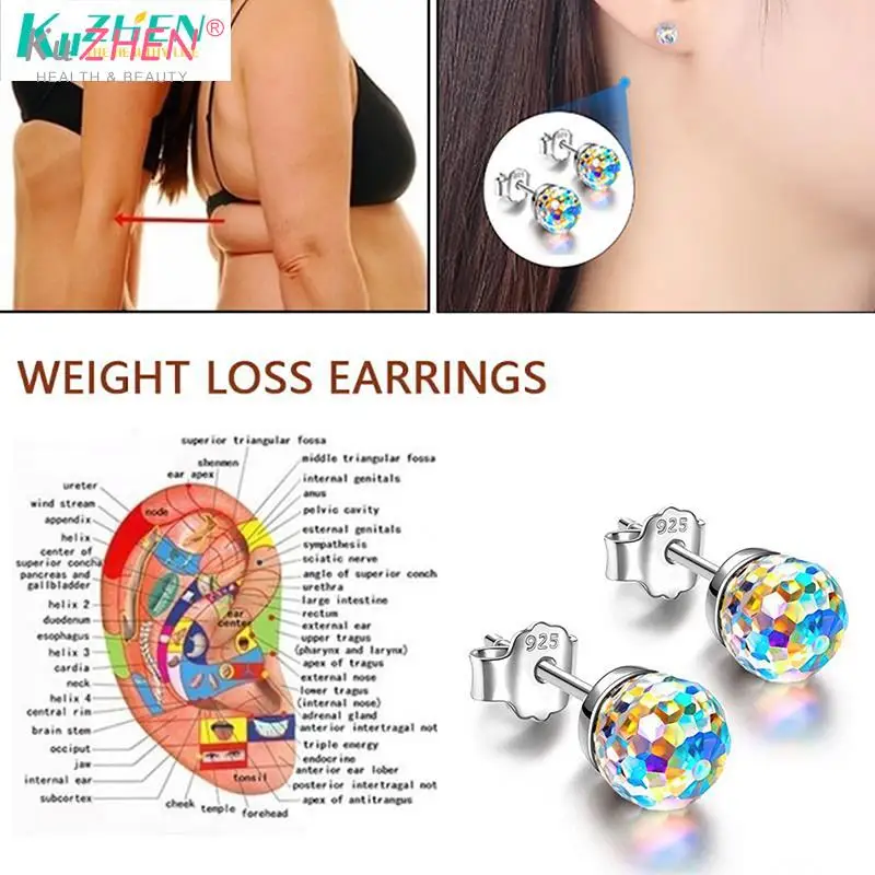 Magnetic Slimming Earrings Weight Lose Body Relaxation Massage 1 Pair