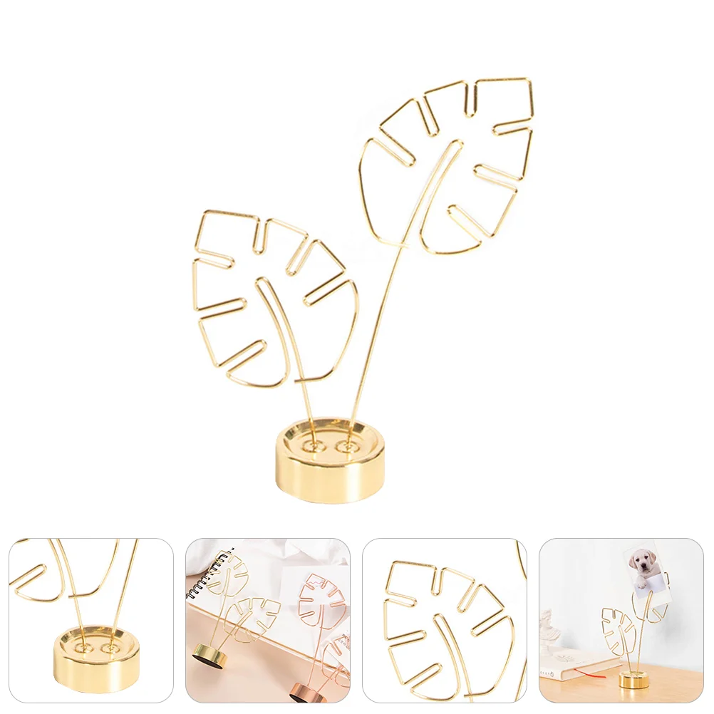 

Table Holder Monstera Shape Photo Clips Metal Memo Photo Clips for Home Wedding Birthday Party