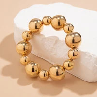 Ingemark Goth Vintage Big CCB Chain Bracelets Women Trendy Classic Elastic Strand Beads Charm Bangles Grunge Couple Hand Jewelry - Image 6