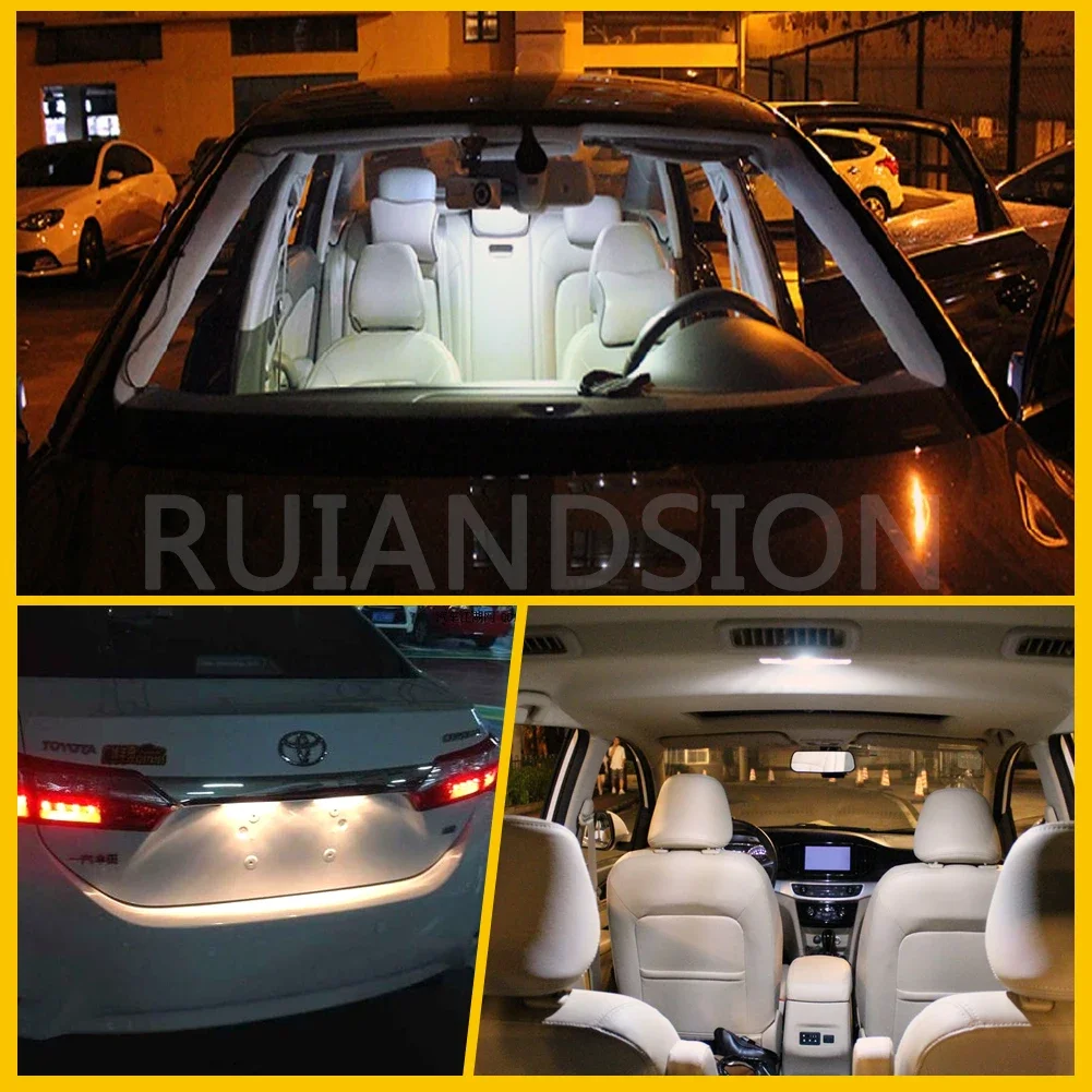 10pcs Ruiandsion Car T10 Halogen W5W 194 Wedges 24v 5w Auto Lamp Warm White Bulbs Instrument Light Reading Lights Clearance Lamp
