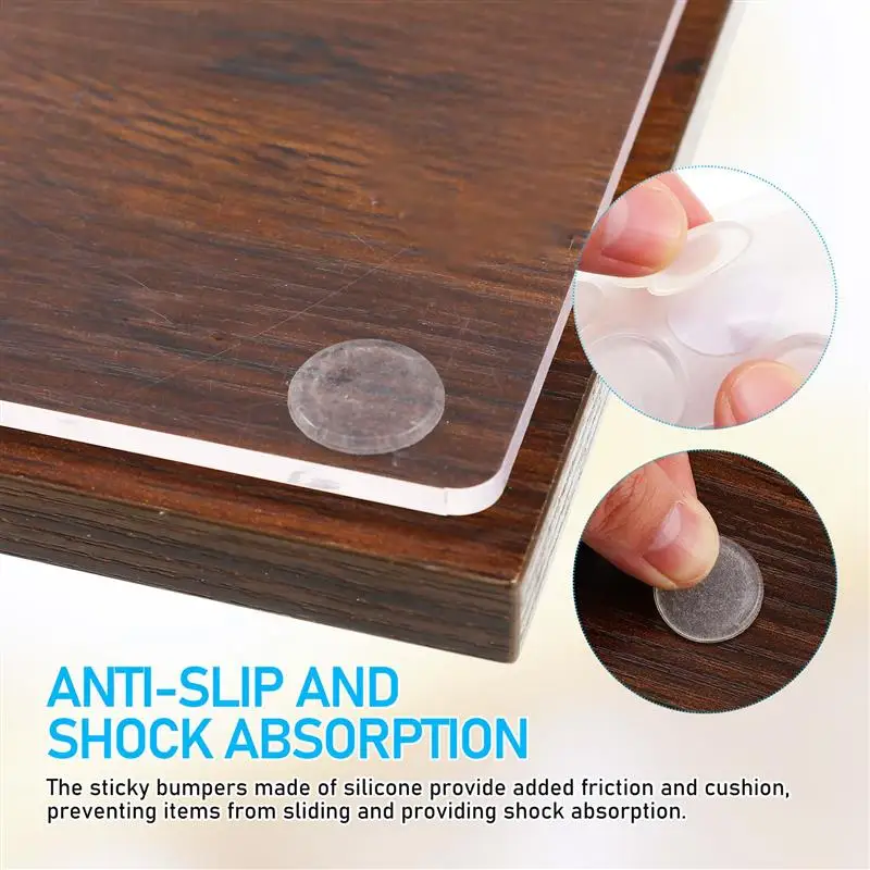 Hemobllo 40 Stuks Antislip Rubberen Pad Van Glas Stootkussentjes Voor Kastdeur Zuignap Op Tafelblad Zelfklevende Bumpers Ronde Rubberen Pad Lade Bumper Glazen Bumpers Tafel Mat Meubilair