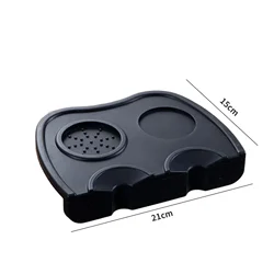 Barista Silicone Espresso Tamper Corner Mat - Anti-Skid Coffee Tamping Pad (Large)
