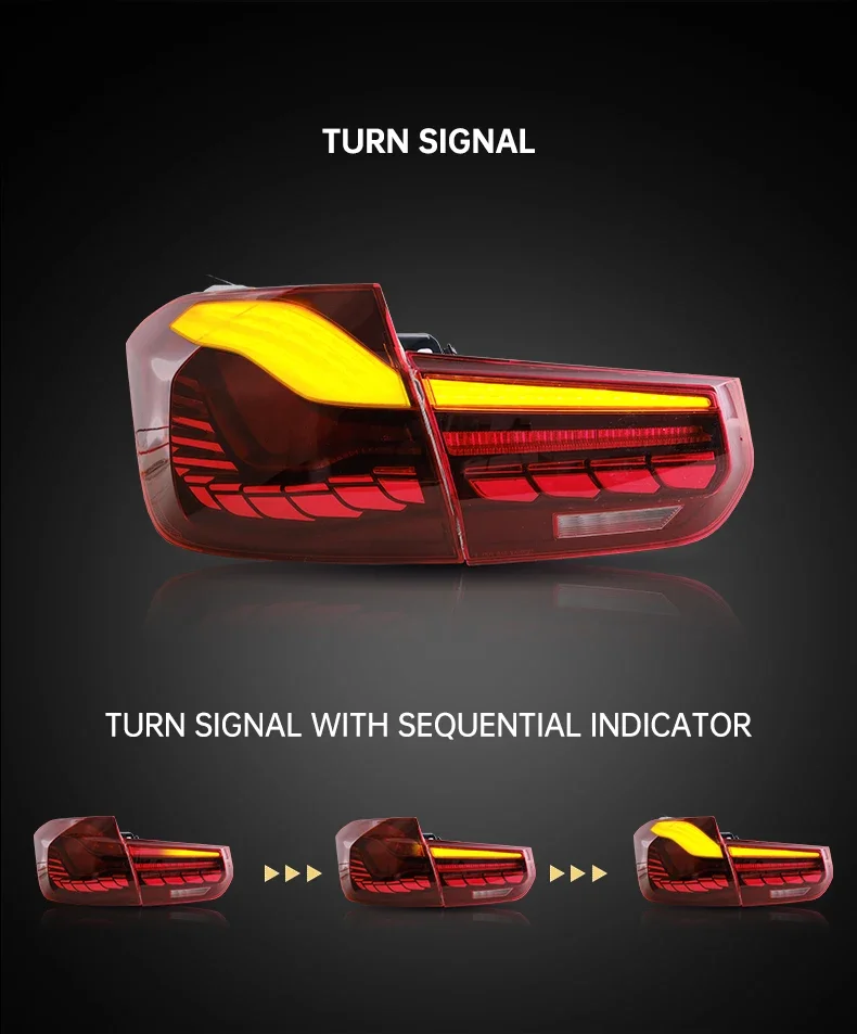 Factory Full LED Taillights With Sequential Turn Signal Auto Lamps 2012- Tail Light For BMW F80 F35 F30 3 Series