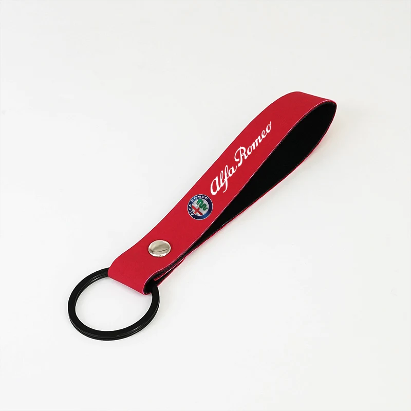 Suede Car Logo Keychain Strap Keyring