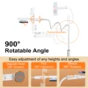Oatsbasf Universal Gooseneck Phone Stand Holder Magnetic for Desk Arm Flexible Lazy Holder 360° Rotatable Bed Phone Clip Bracket 4