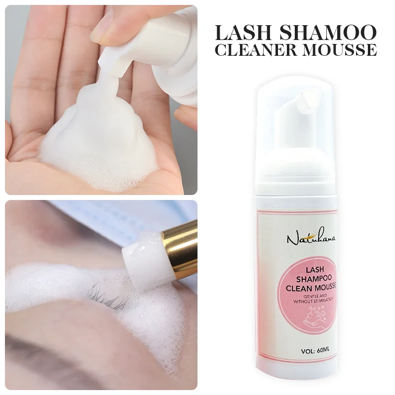 NATUHANA 60ml Eyelash Shampoo Grafting Eyelashes Gentle Cleansing