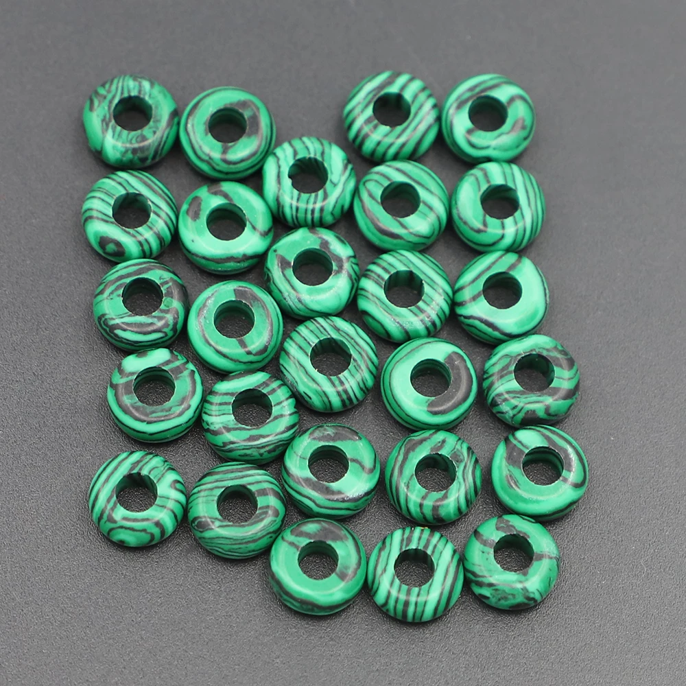 【Free Shipping】 Natural Crystal Agate Jade Abacus Large Hole Beads Hand-woven Accessories Materials DIY Jewelry Making 30Pcs/Lot