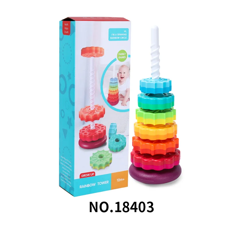 Educational Toys Stacking Puzzle Toys Stacking Toys Baby Stackable towers Rainbow Tower Toy big size Color Shape Montessori Educational games Stacking ring for babies girl boy for educational toys,stacking puzzle toys,stacking toys