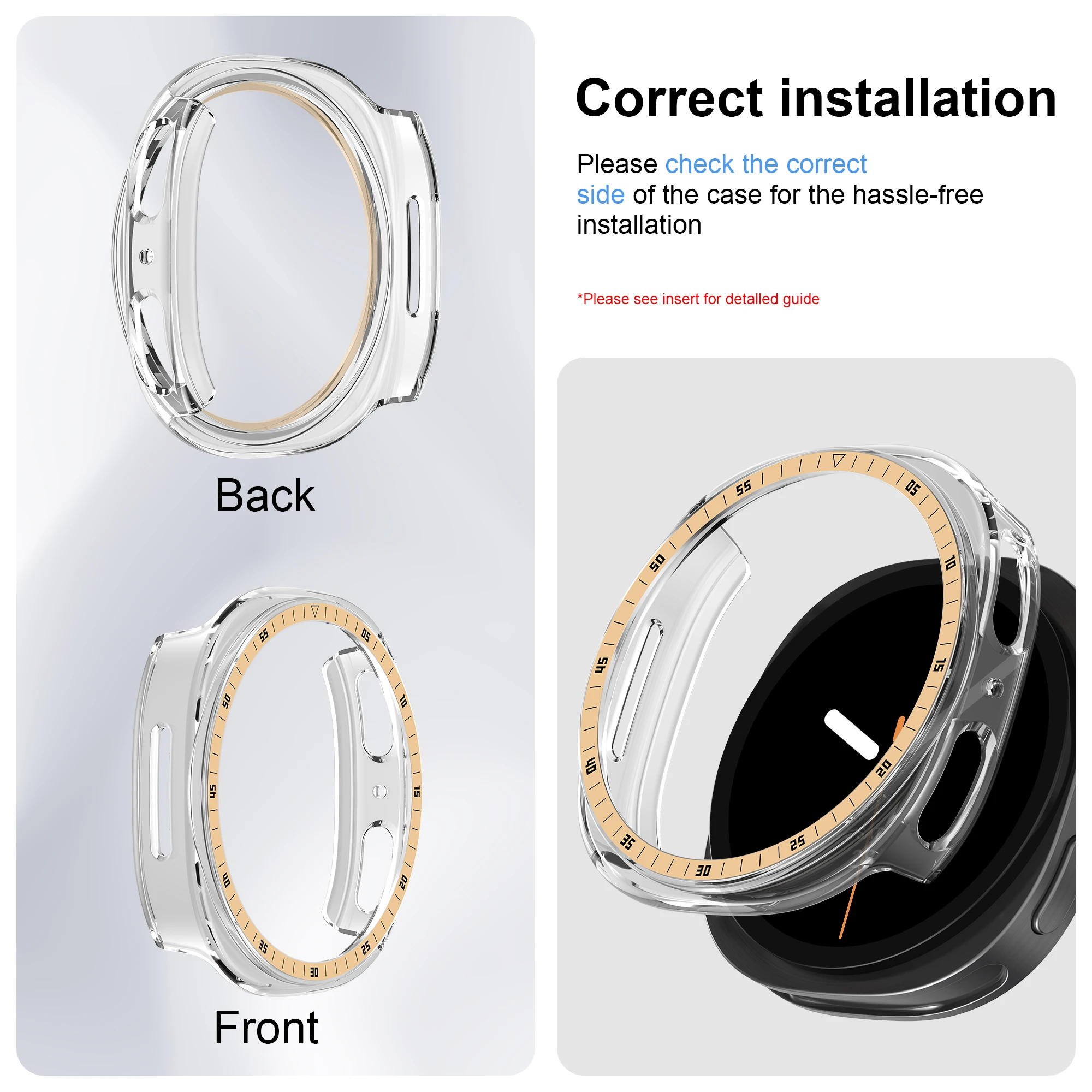 Bezel Ring+Cover Hard PC Protective Bumper