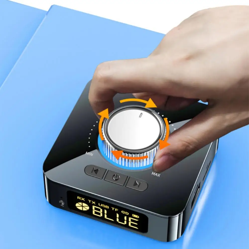 5.0 오디오 어댑터 TV 리시버 송신기, 2 in 1, 3.5mm AUX RCA TF/U 디스크 잭, 가정용 자동차 스테레오용 LED 디스플레이