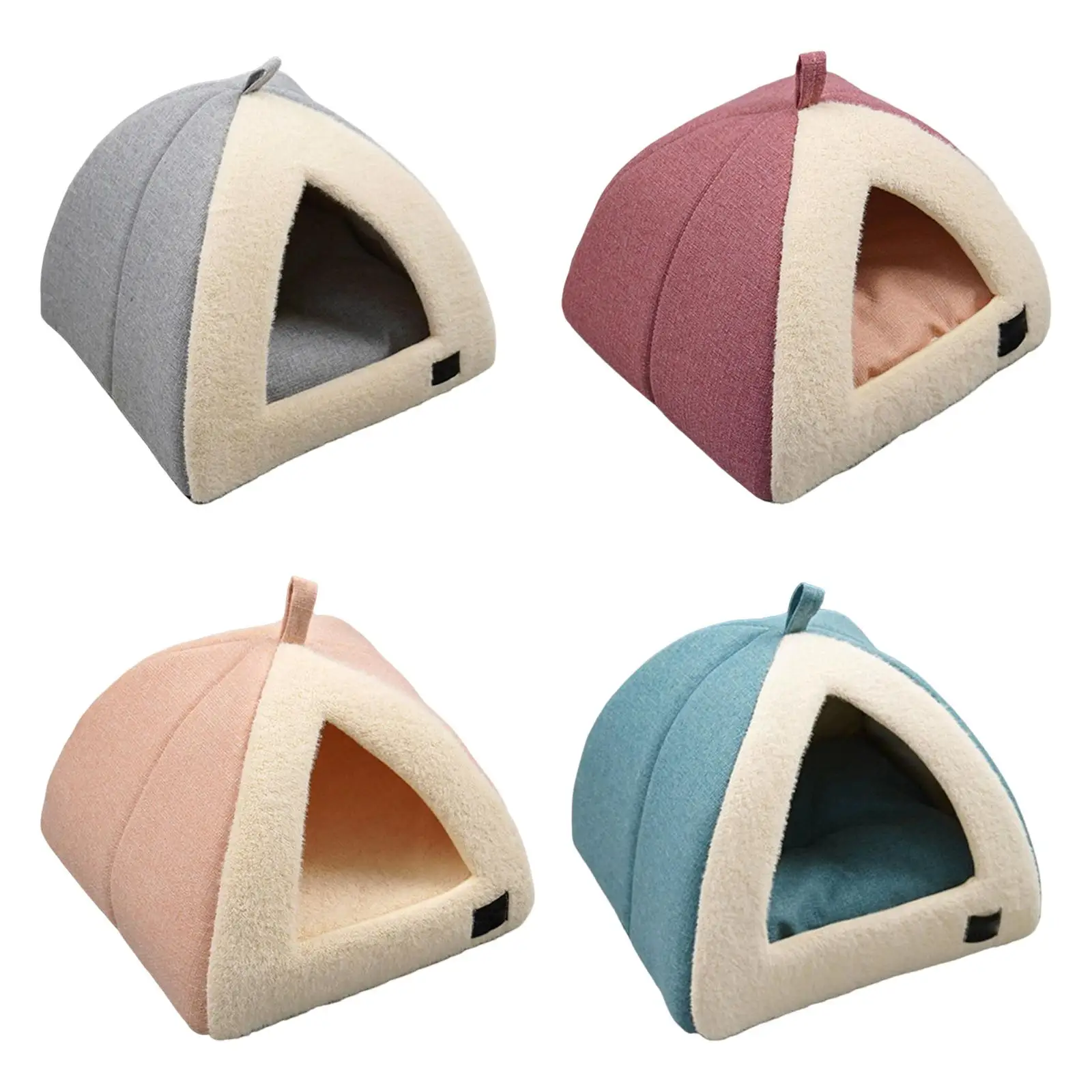 

Pet Bed Warm with Removable Cushion Kennel for Rabbit Kitten Pet Supplies