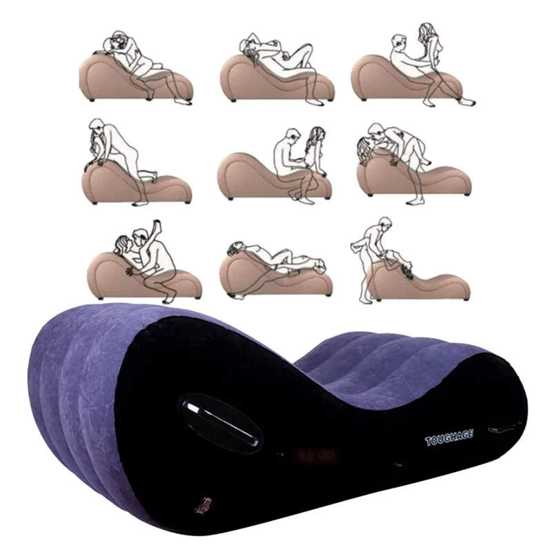 Multi-function Inflatable Sofa Bed Air Cushion Yoga Chaise Lounge Relax Chair Portable Lounger Inflatable Flocking Furniture