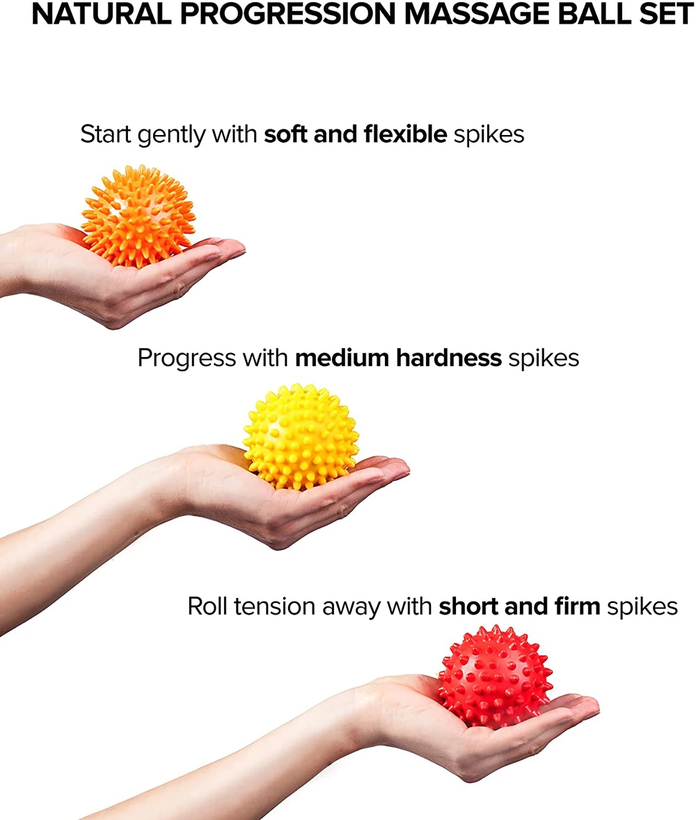 1Pcs BOTQTOW Spiky Massage Ball Physical Therapy Massage Balls Hard Lacrosse Ball & Spiky Ball for Myofascial Release