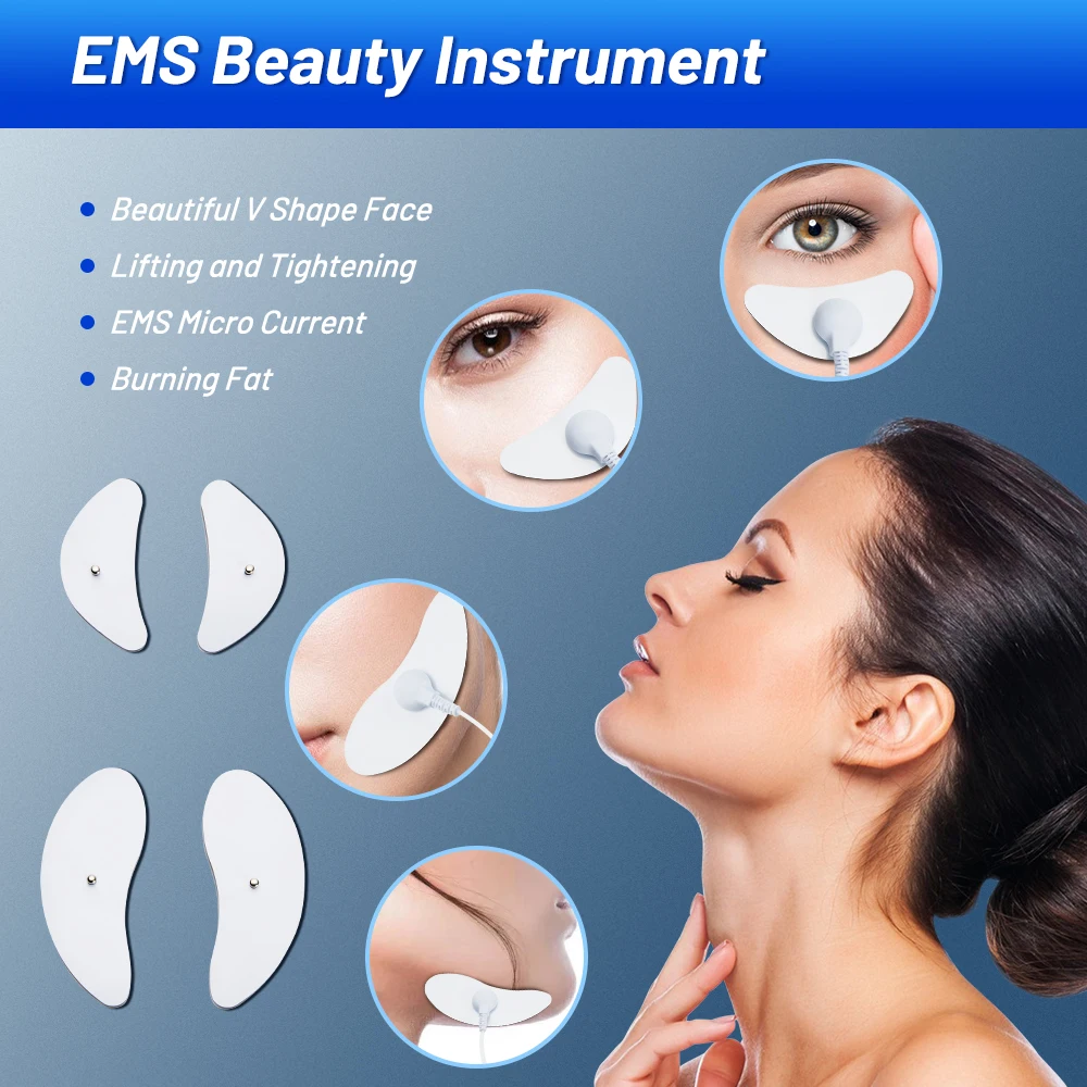 EMS Eye Beauty Massager Device Remove Wrinkle Skin Care Tightening Instrument V-Shaped Facial Lifting Anti-Wrinkle Lift Face 3
