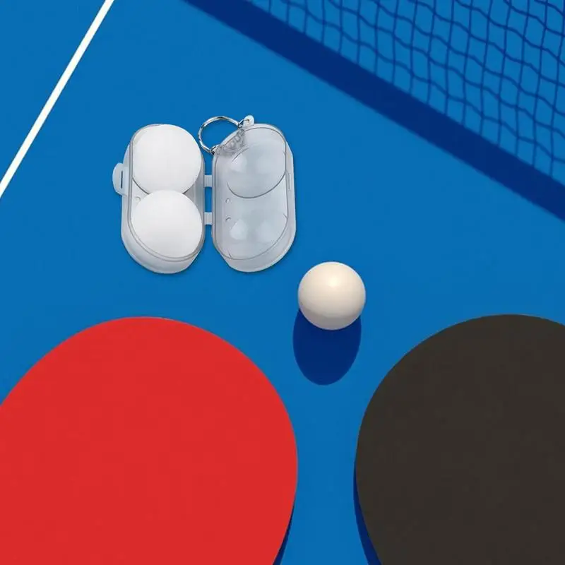 Table Tennis Ball Container Box Hard Plastic Case Ping Pong Ball Storage Box With Keychain Table Tennis Storage Gift Ping Pong Ball Container