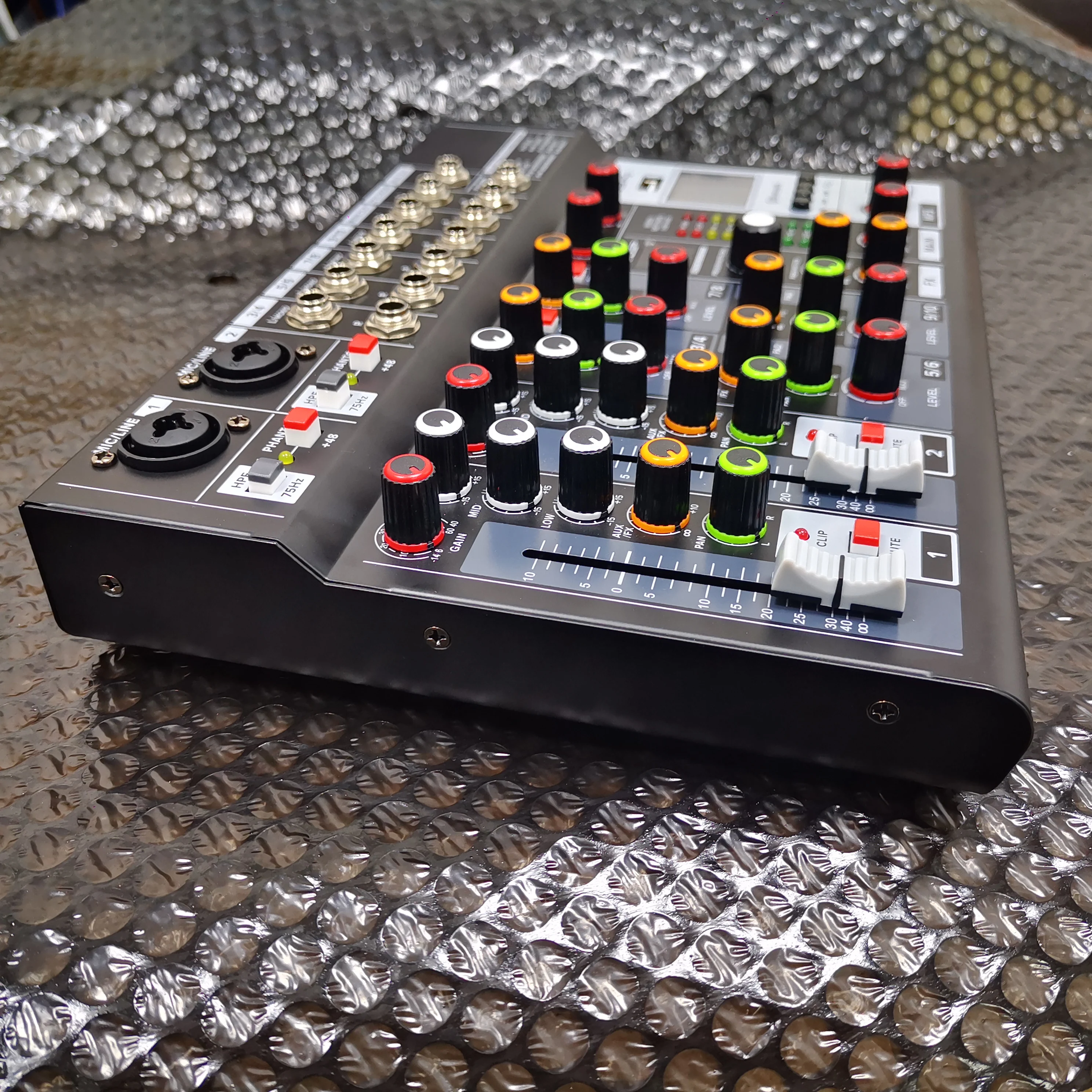 10 Channel Professional Audio Mixer 99DSP Effects USB BT Home Stage KTV Singing Mixer Console