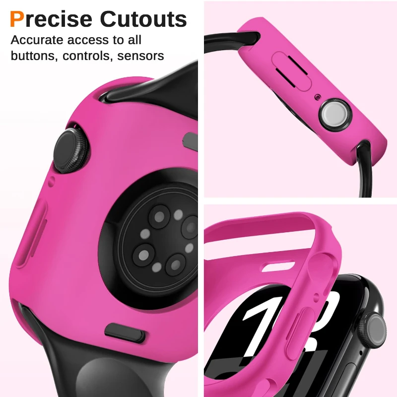 4-Piece Silicone Protective Bumper Cover for Apple Watch Accessories
