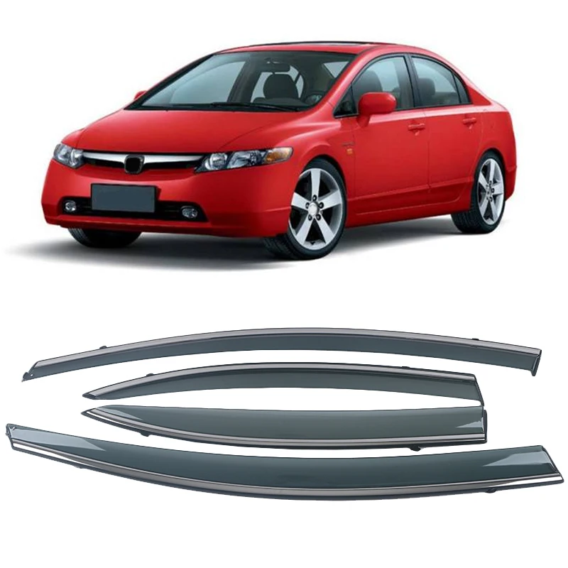 Wind Visor Deflectors For Honda Civic 8 Sedan 20062011 Door Side Window Air Guard Deflectors