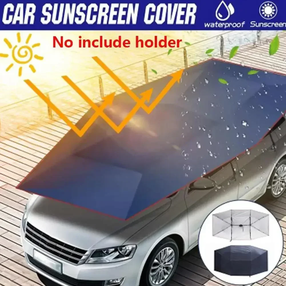 4.2x2.1m New Car Roof Sun Umbrella Car Roof Cloth Dustproof And Uv Resistant Outdoor Waterproof Folded Portable Canopy Cover
