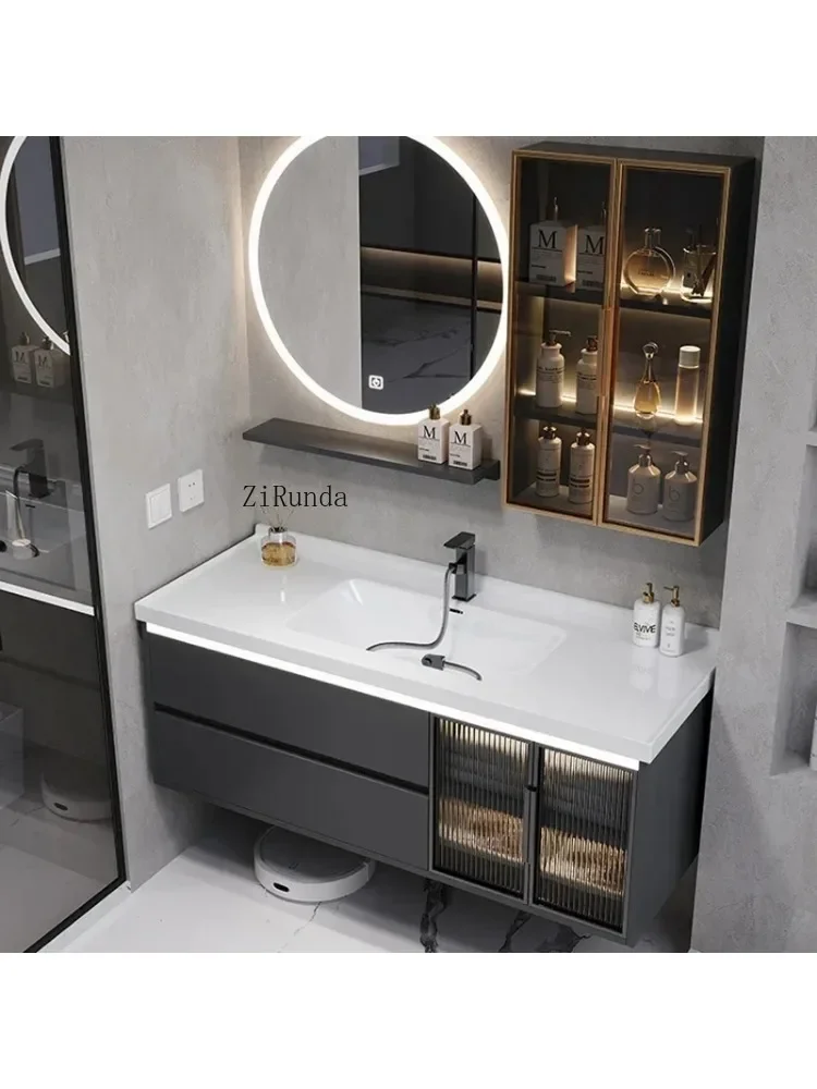 n Simple Bathroom Cabinets Wall-mounted Smart Fog Removal Storage Mirror Cabinets Luxury Home Furniture Mueble Lavabo FYBC