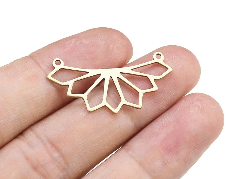 

6pcs Fringe Earring Charms, Link Connector, Brass Findings, 31.5x15.7mm, Necklace Pendant, Jewelry Making R2273