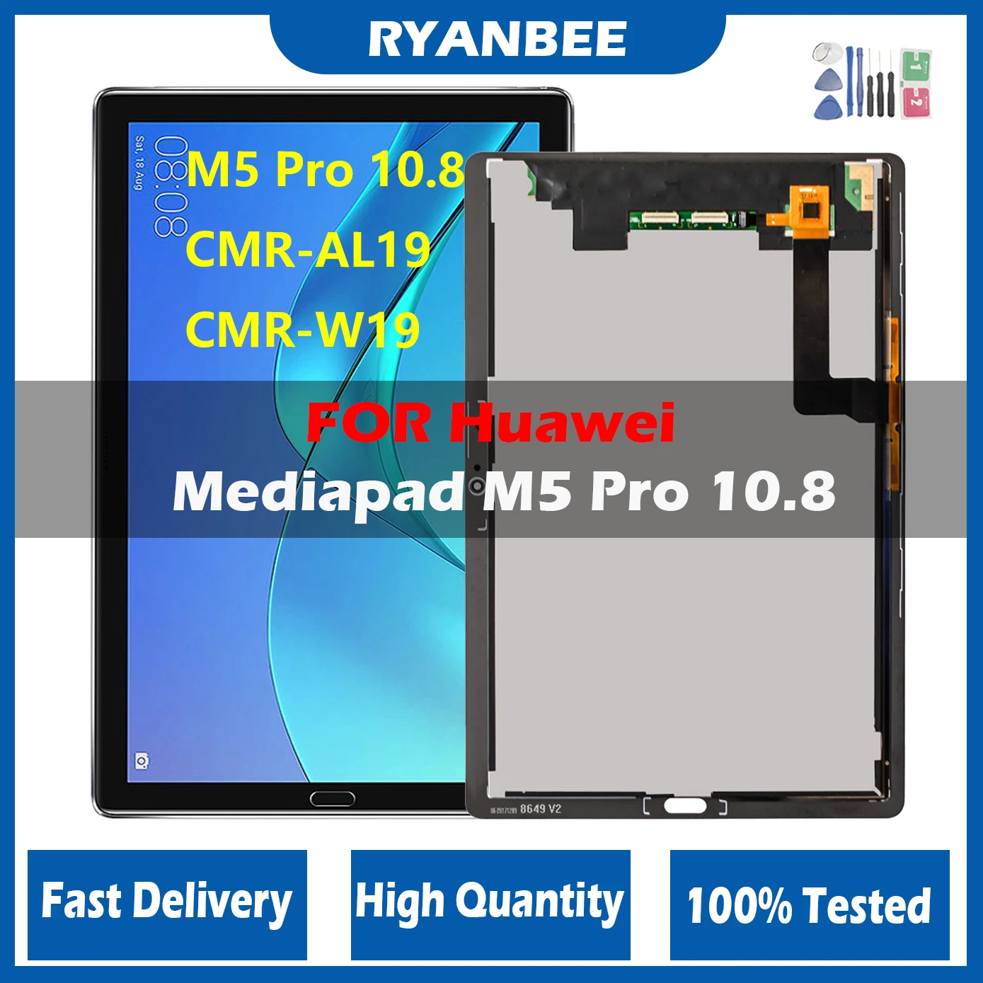 

Оригинальный ЖК-дисплей для Huawei MediaPad M5 Pro 10,8 дюйма, зеркальный ЖК-дисплей с сенсорным экраном, дигитайзер, сменная панель в сборе