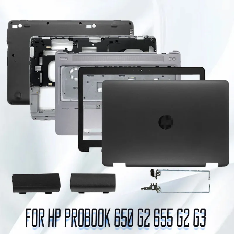 HP ProBook 650/655 G2 G3 LCD Back Cover & Front Bezel Set – Silver, Genuine HP, 6-Month Warranty