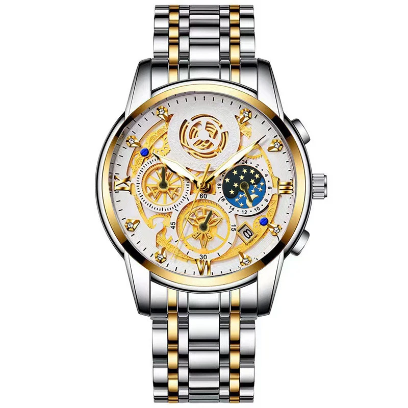 BINBOND B4010 موضة عادية كوارتز ساعة رجالية الفولا...