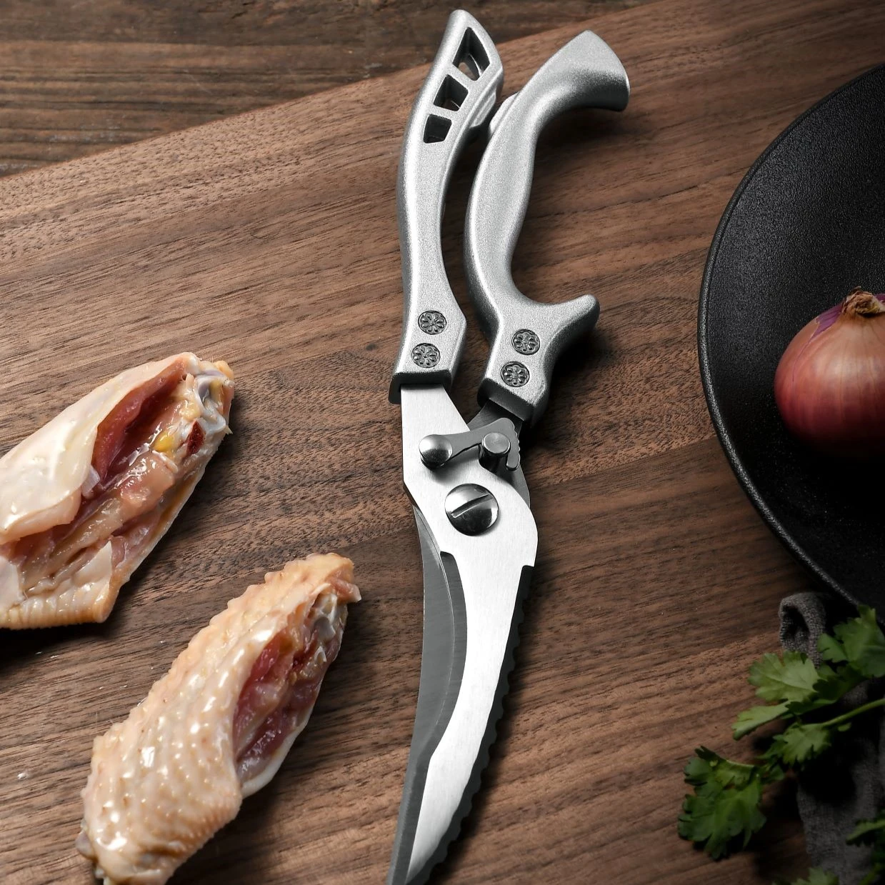 Stainless Steel Chicken Bone Scissors Professional Fishing Duck Meat