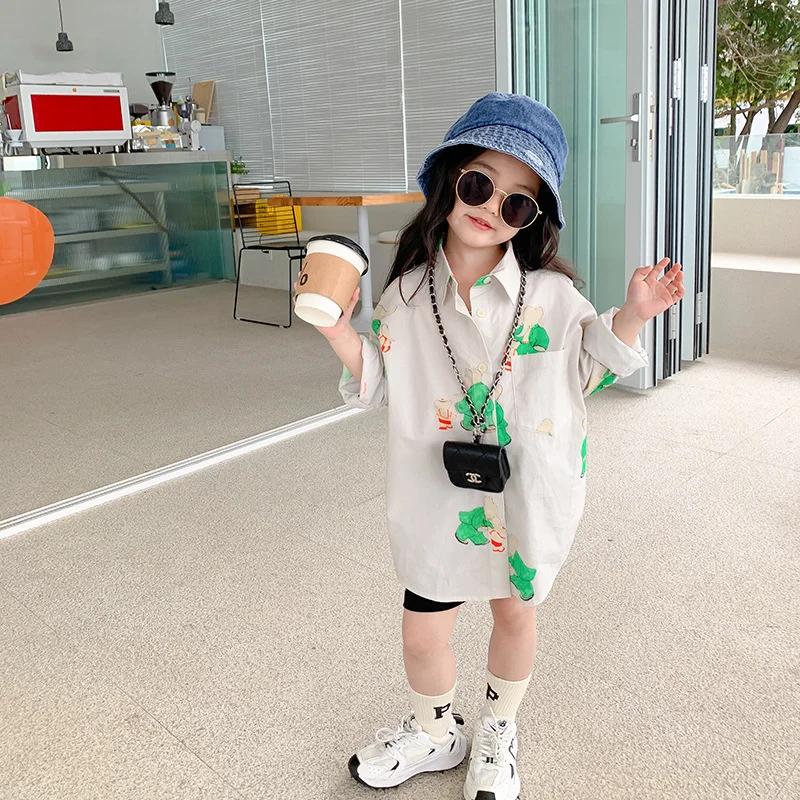 

Girls Baby's Coat Blouse Jacket Outwear 2022 Cartoon Spring Summer Overcoat Top Cardigan Party Outdoor Beach Children's Clothing