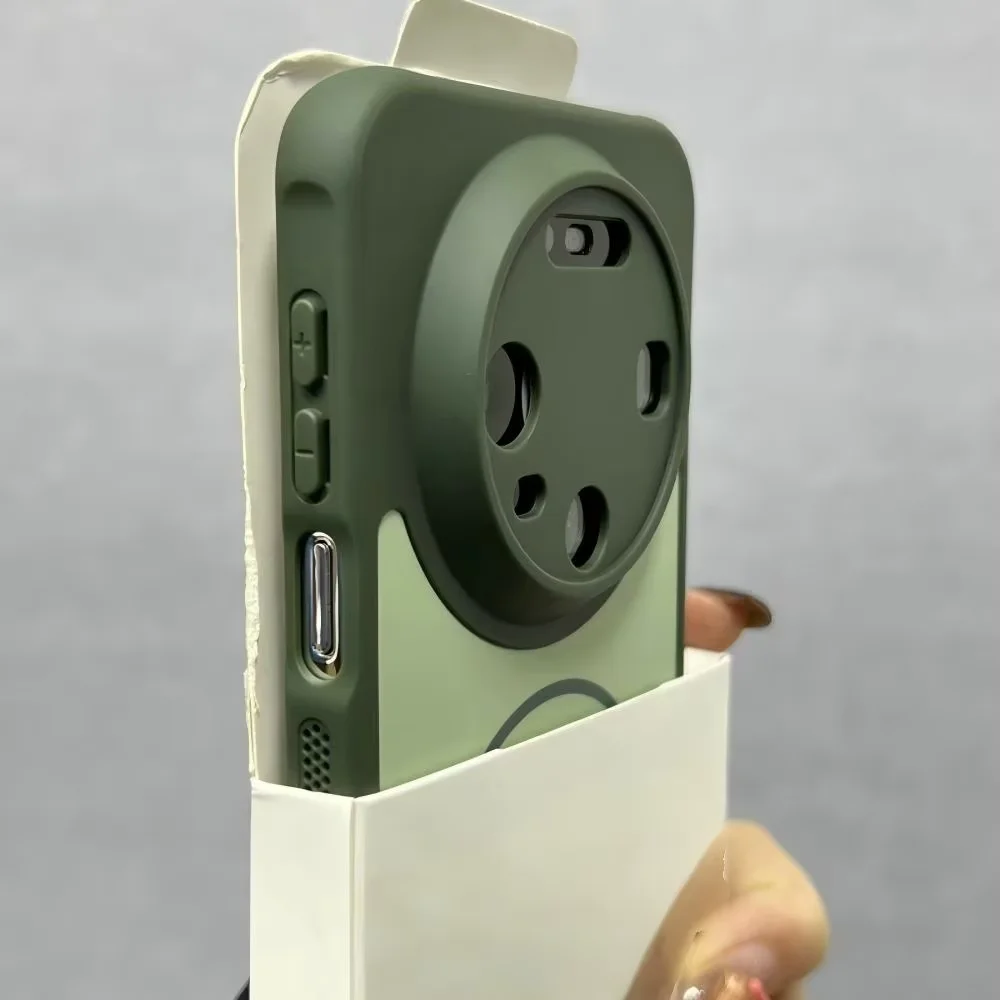 Luxury Matte Magnetic Shockproof Phone Case with Wireless Charging Compatibility