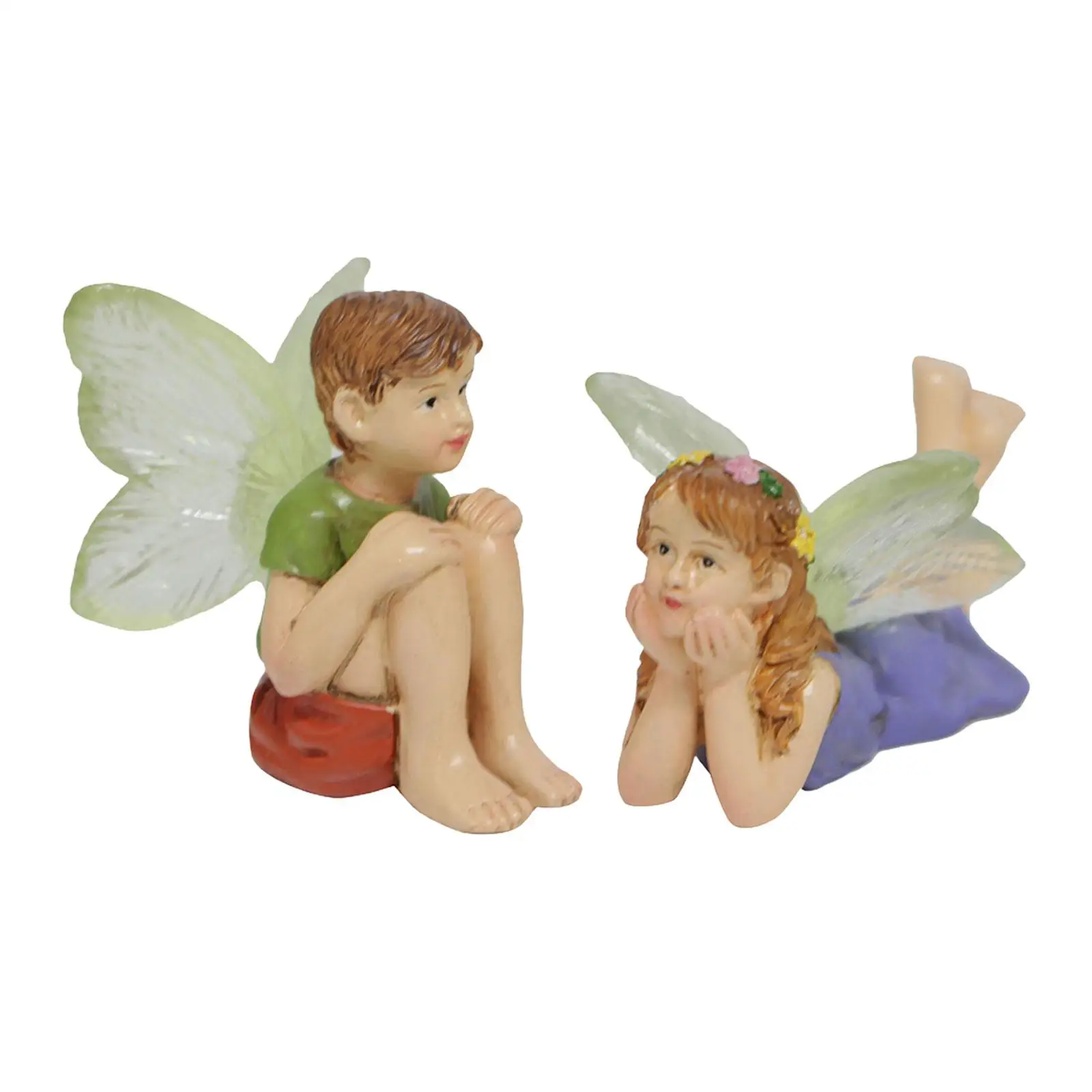 Fairy Garden Supplies Boy Girl Fairy Outdoor Decor Fairy Garden Miniature Micro Landscape Ornament Fairy Garden Accessories