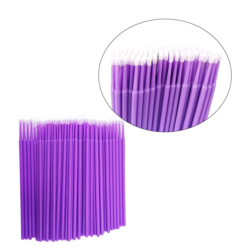 

100PCS Dental Disposable Micro Applicator Brush Cotton Swab Eyelash Extension Tools makeup applicator remove tool