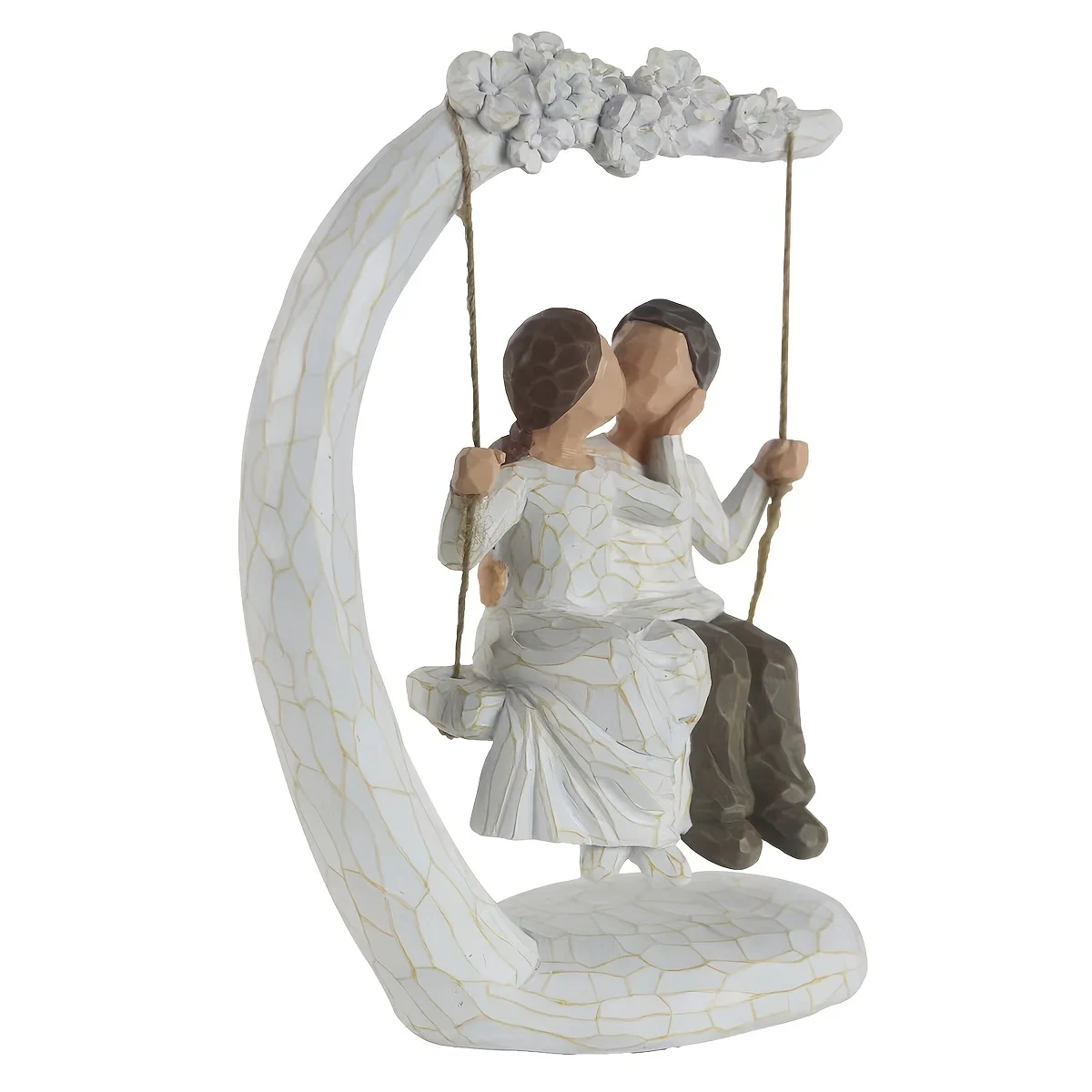 

Romantic Couple Figurines in Love , 9Inch Hand Painted Sweet Loving Together Couple Sculpture to Remember Beautiful Moment - Bes