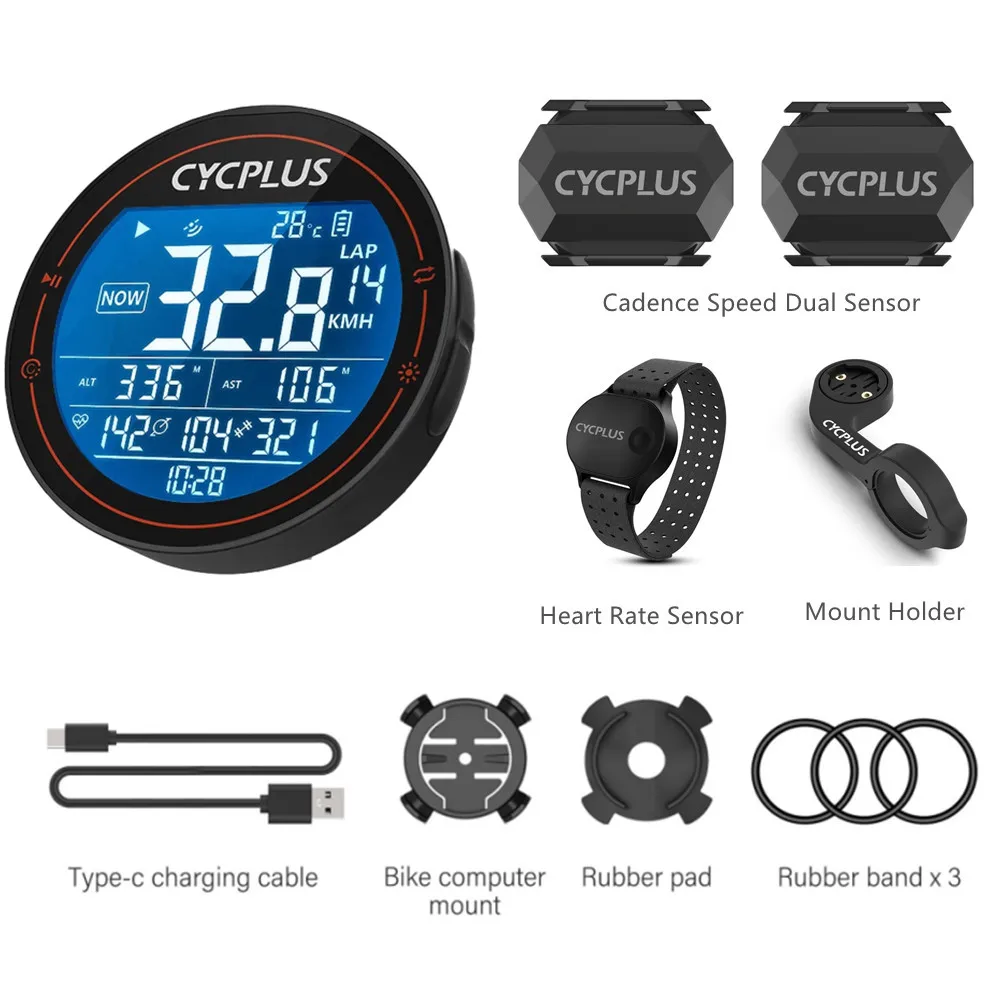CYCPLUS M2 Wireless GPS Bicycle Computer ANT+ Bluetooth Cycling Road