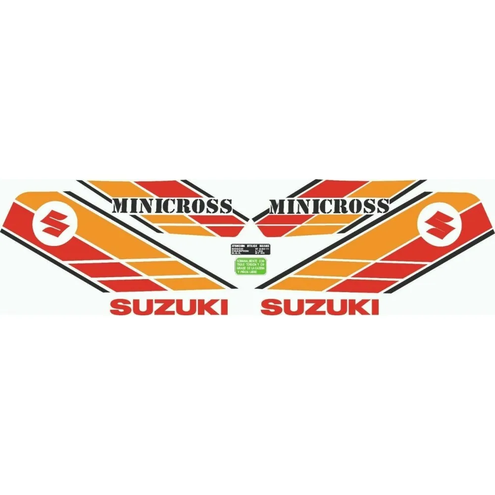 Kit Adesivi Classici Compatibili Per Moto Suzuki Minicross 3