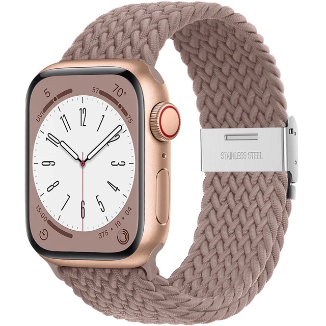 Woven Nylon Solo Loop Strap, Apple Watch Band Series 6 5 4 Watchbands –  www.