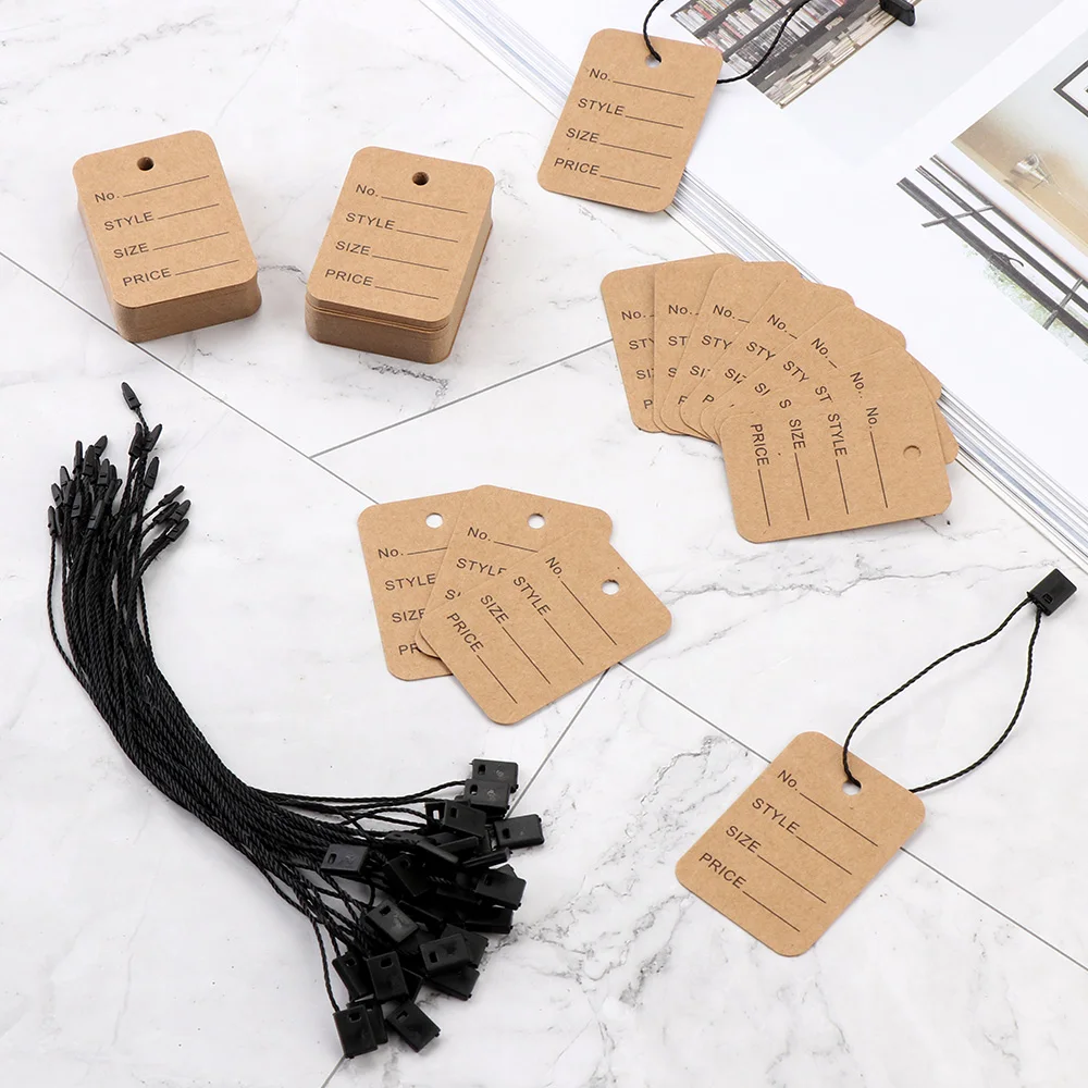 Description Picture 5 of item500/1000PCS Price Tags Hang Tag String Clothing Garment Tags Polyester String Tag Seal Clothing Printed Label