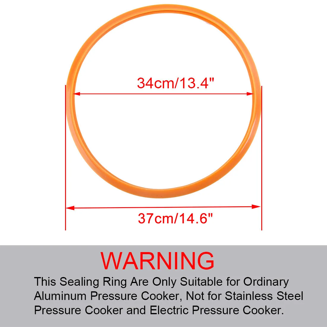 2pcs Pressure Cooker Sealing Silicone Home Pressure Cooker Seal O Ring Rubber Clear Replacement Gasket Cooking Tools 20/34/36cm