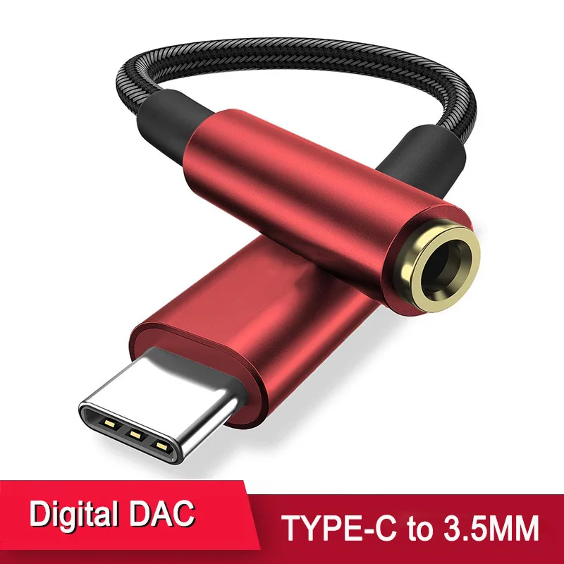 DAC Tipo C para 3,5 milímetros fone de ouvido adaptador USB C 3,5 ...