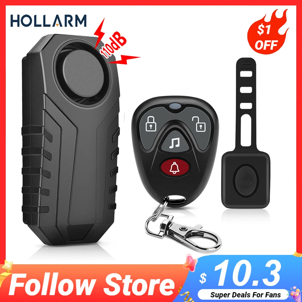 Hollarm Wireless Bicycle Alarm Remote Control Waterproof Electric