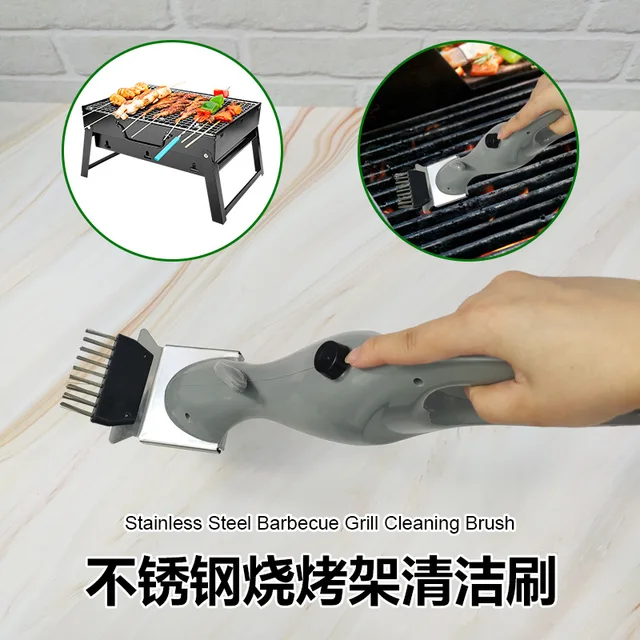 Bbq Grilltisztító Kefe Kaparó Kézi Gőz Grill Tartozékok Barbecue Főzőtisztító Szerszám Alkalmas Gázszénre Bbqtool - Image 2