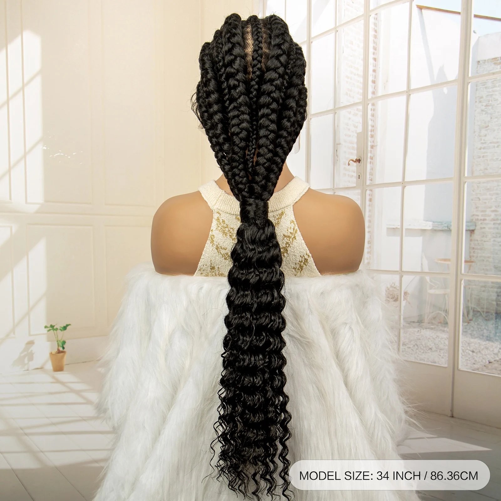 ponytail cornrow wig Braided Ponytail Wig by Jara Hair main image 4