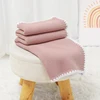 Baby Blankets Knitted Newborn Boy Girl Bedding Quilt 90*70CM Plaid Infant Stroller Swaddle Envelop Wrap Fashion Solid Super Soft 3