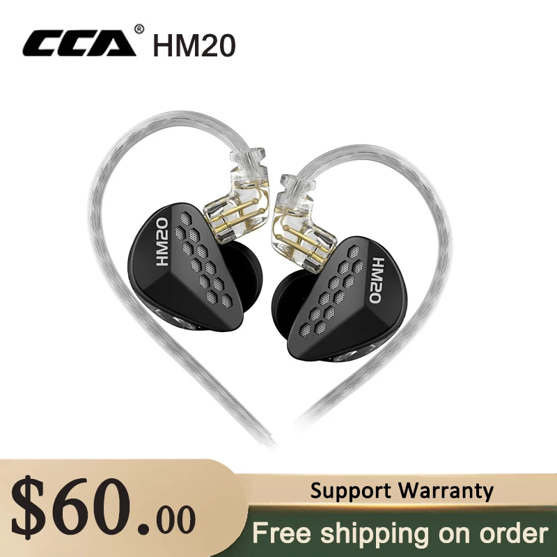 

Проводные Hi-Fi наушники CCA HM20, гибридная технология, 1DD + 7BA, наушники-вкладыши с монитором, гарнитура, спортивные Игровые наушники, наушники с басами