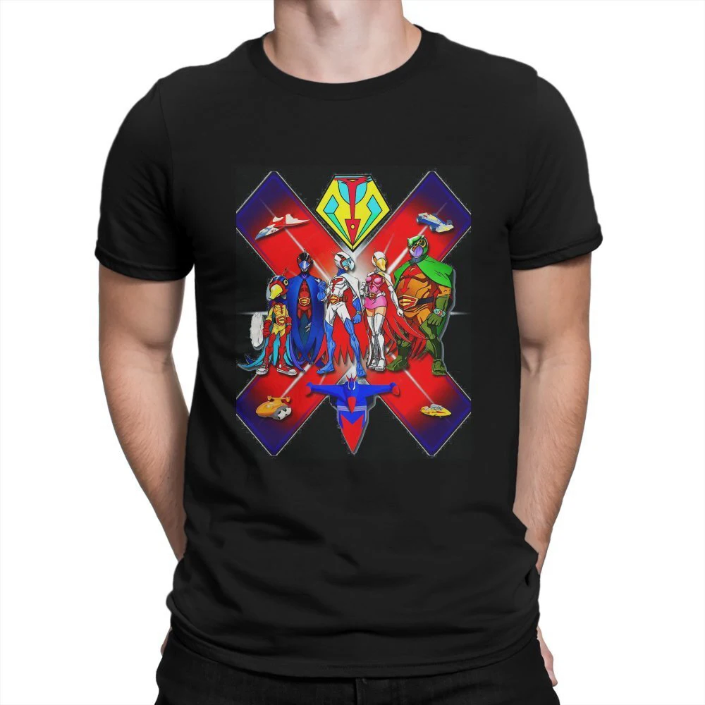 Gatchaman Anime Team T Shirt Uomo Ofertas Large O-Collo Tshirt Cotton Tees Harajuku Streetwear