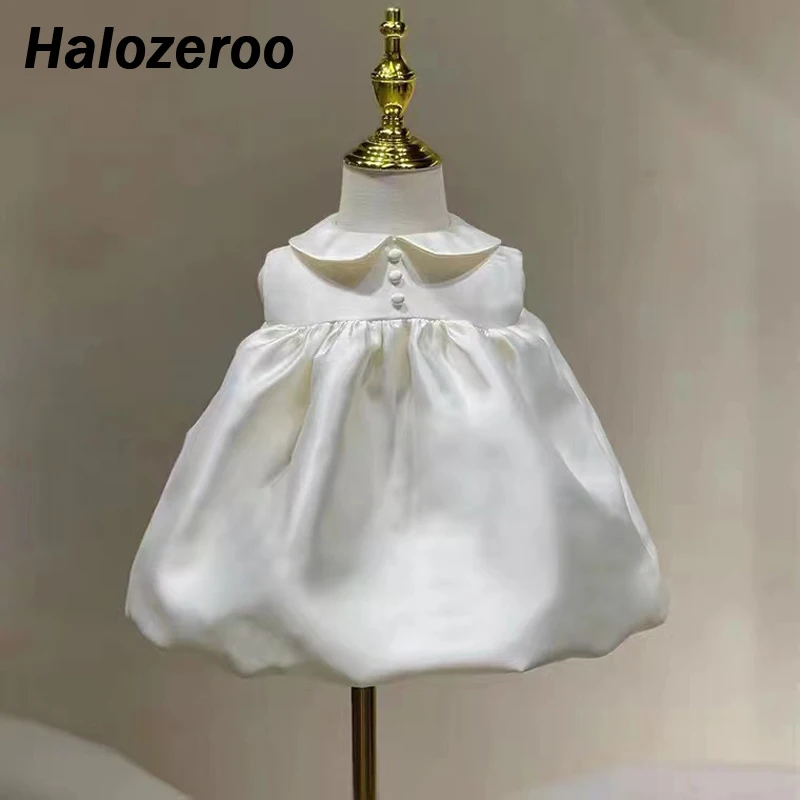 

Summer New Baby Girls Bow Princess Vintage Dress Tulle Children Fashion Vestido Kids Wedding Party Birthday Tutu Dress White